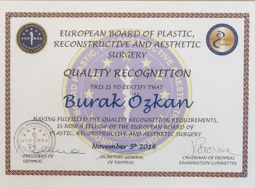 EUROPEAN BOARD OF PLASTIC RECONSTRUCTIVE AND AESTHETIC SURGERY 2016